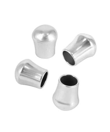 Terminal para Cordón 6x5mm Agujero 3,2mm, Plateado Terminal para Cordón 6x5mm Agujero 3,2mm, Plateado