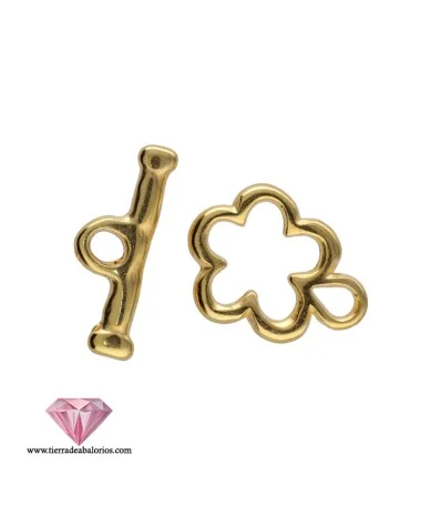 Cierre Flor 18mm, Dorado Cierre Flor 18mm, Dorado