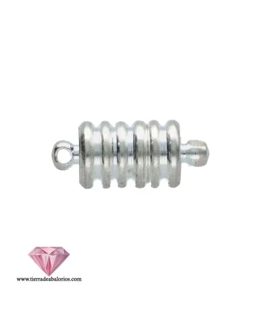 Cierre Tubo con Imán 12x8mm, Plateado Cierre Tubo con Imán 12x8mm, Plateado