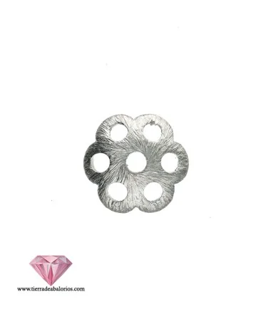 Casquilla 10mm Matizada, Plata de Ley