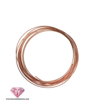 Hilo de Plata con Baño de Oro Rosa de 0,5mm, Diámetro 45mm