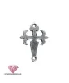 Conector Cruz de Santiago 26x19mm, Plateado