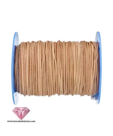 Cordón de Cuero 1,5mm Natural (cuero de Canguro)
