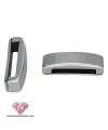 Separador Curvo 17x5mm Agujero 13x3mm, Plateado