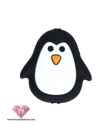 Pingüino de Silicona 26x25mm Agujero 2mm Pingüino de Silicona 26x25mm Agujero 2mm