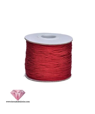 Cordón de Algodón Trenzado Brillante 0,7mm Burdeos