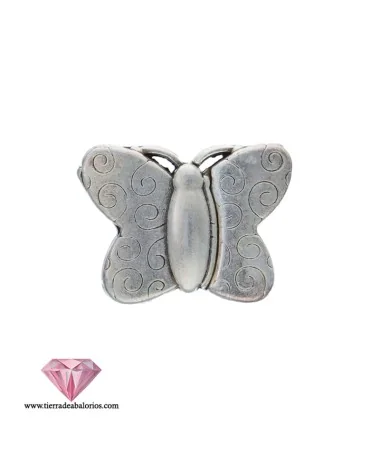 Cierre Mariposa con Imán de 25x20mm Agujero 15x2mm, Plateado