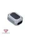 Entrepieza Pasador 13x9mm Agujero 5x2,3mm, Esmalte Negro, Plateada