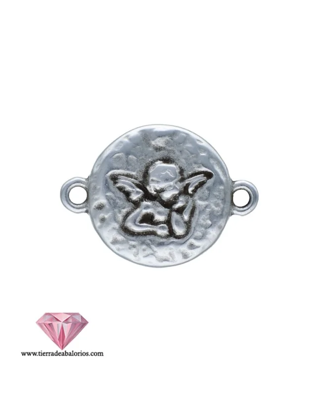 Conector Ángel de la Guarda 20x15mm, Plateado Conector Ángel de la Guarda 20x15mm, Plateado