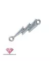 Conector Rayo 24x5mm con anillas, Plateado