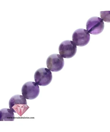 Amatista Bola de 8mm agujero 1mm