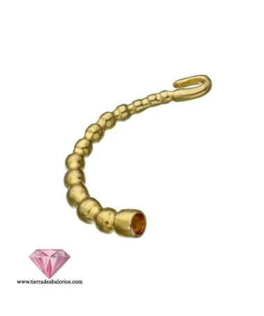 Pulsera Media Caña Adorno Bolas de 65mm Agujero 5mm, Dorada