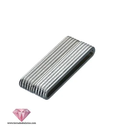 Cierre Ancho con Ribetes 48x20mm Agujero 44x3,5mm, Plateado Cierre Ancho con Ribetes 48x20mm Agujero 44x3,5mm, Plateado