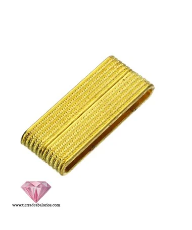 Cierre Ancho con Ribetes 48x20mm Agujero 44x3,5mm, Dorado