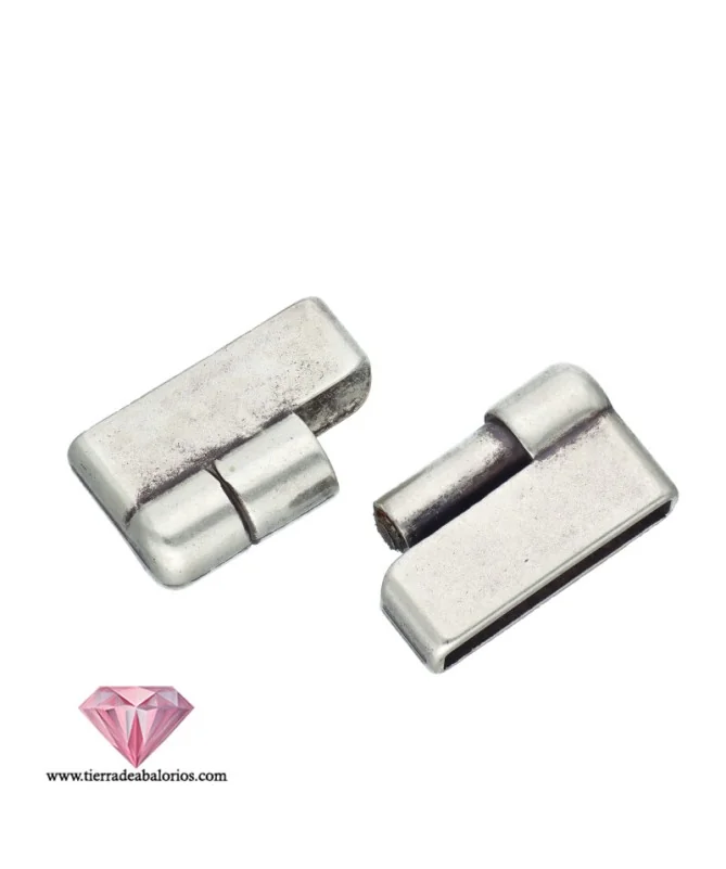 Cierre Bisagra con Imán 22x22mm Agujero 20x3mm, Plateado