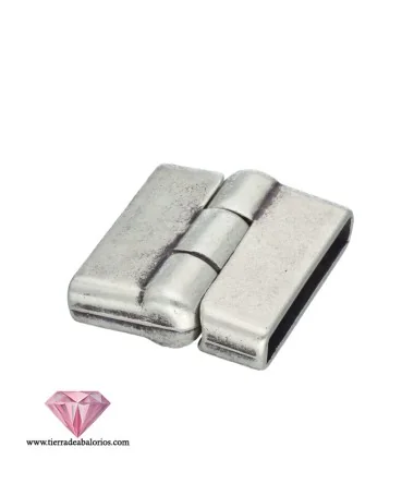 Cierre Bisagra con Imán 22x22mm Agujero 20x3mm, Plateado Cierre Bisagra con Imán 22x22mm Agujero 20x3mm, Plateado