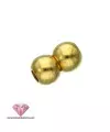 Cierre 2 Bolas con Imán 12mm Agujero 5mm, Dorado