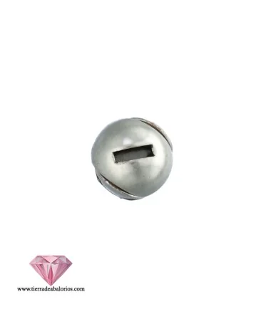 Cierre Bola de Tenis con Imán 12mm Agujero 6x2mm, Plateado