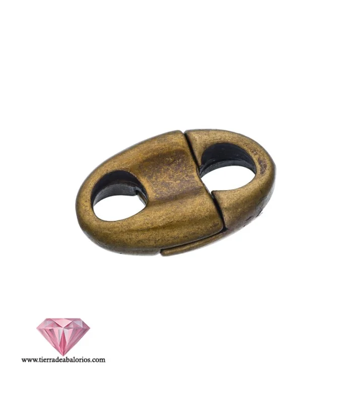 Cierre Calabrote con Imán 25x15mm, Oro Viejo Cierre Calabrote con Imán 25x15mm, Oro Viejo