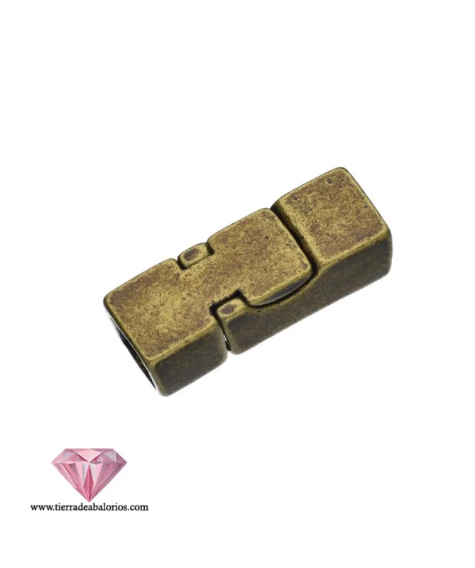Cierre con Imán 7x7mm Agujero 7mm, Oro Viejo Cierre con Imán 7x7mm Agujero 7mm, Oro Viejo