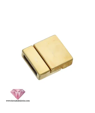 Cierre con Imán 21x18mm, Agujero 13x3mm, Dorado