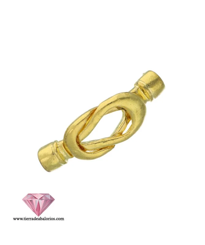 Cierre Nudo con Imán 38x13mm Agujero 4mm, Dorado Cierre Nudo con Imán 38x13mm Agujero 4mm, Dorado