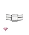 Cierre Tubo Curvado con Imán 22x9mm Agujero 5mm, Plateado