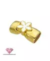 Cierre para Regaliz con Imán 26x13mm Agujero 10x7mm, Dorado
