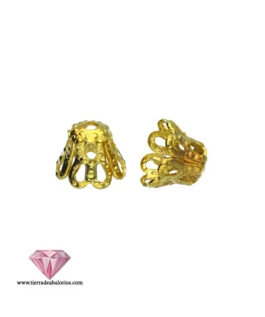 Casquilla Filigrana 5x6mm, Dorada