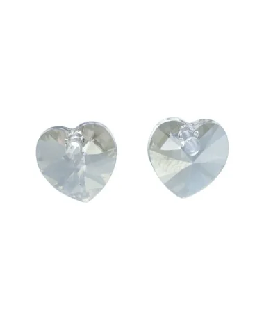 Corazon Swarovski 10,3x10mm Silver Shade - Tierra de Abalorios