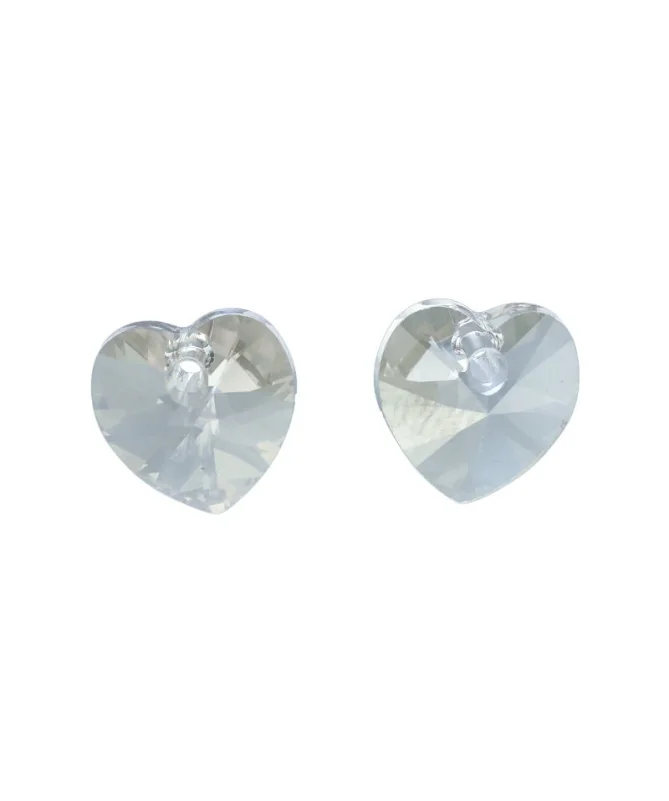 Corazon Swarovski 10,3x10mm Silver Shade - Tierra de Abalorios