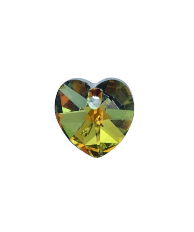 Corazón Colgante Preciosa 10,3x10mm, Crystal Marea - Tierra de Abalorios.