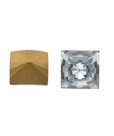 Cabujón MC Square Preciosa 12mm, Crystal Cabujón MC Square Preciosa 12mm, Crystal - Tierra de Abalorios