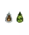 Pearshape Engastada Preciosa 13x8mm, Olivine | Tierra de Abalorios