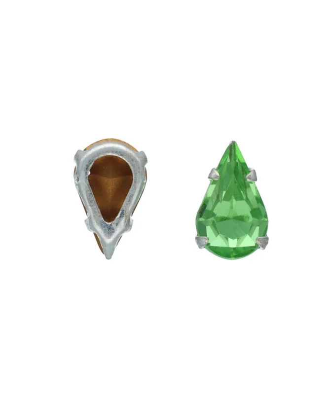 Pearshape Engastada Preciosa 13x8mm, Peridot | Tierra de Abalorios Pearshape Engastada Preciosa 13x8mm, Peridot | Tierra de Abalorios
