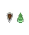 Pearshape Engastada Preciosa 13x8mm, Peridot | Tierra de Abalorios