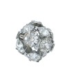 Bola Engarzada 12mm Baño Plata Vieja, Swarovski Cristal | Tierra de Abalorios