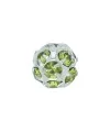 Bola Engarzada 8mm Baño Plata, Swarovski Olivine | Tierra de Abalorios