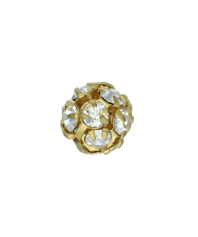 Bola Engarzada 8mm Baño Oro, Swarovski Cristal | Tierra de Abalorios Bola Engarzada 8mm Baño Oro, Swarovski Cristal | Tierra de Abalorios