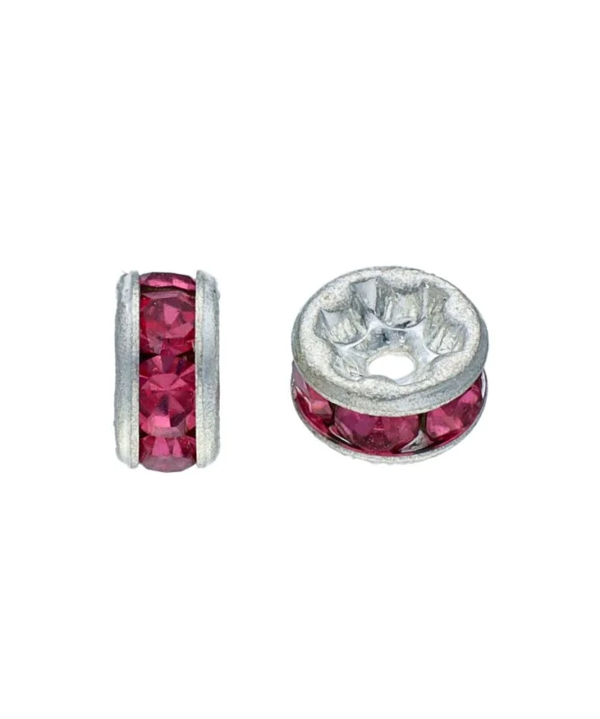 Swarovski 9843 Rondel 4,5mm Plata/Rose | Tierra de Abalorios