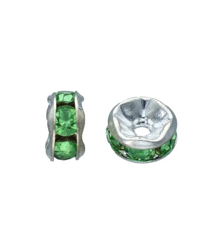 Swarovski 9843 Rondel 4,5mm Plata/Peridot | Tierra de Abalorios Swarovski 9843 Rondel 4,5mm Plata/Peridot | Tierra de Abalorios