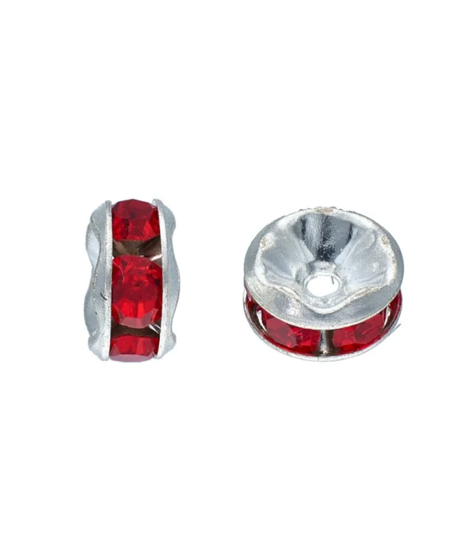 Swarovski 9843 Rondel 5mm Plata/Light Siam Swarovski 9843 Rondel 5mm Plata/Light Siam