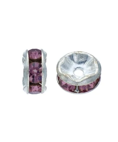 Swarovski 9843 Rondel 5mm Plata/Amethyst Swarovski 9843 Rondel 5mm Plata/Amethyst | Tierra de Abalorios
