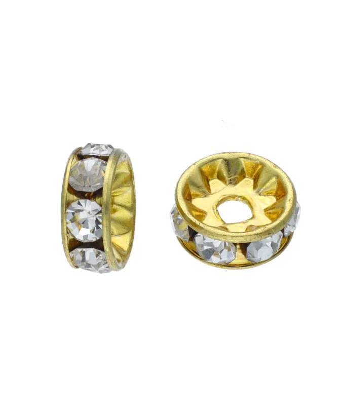 Swarovski 9843 Rondel 5mm Dorado/Cristal | Tierra de Abalorios