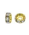 Swarovski 9843 Rondel 5mm Dorado/Cristal | Tierra de Abalorios