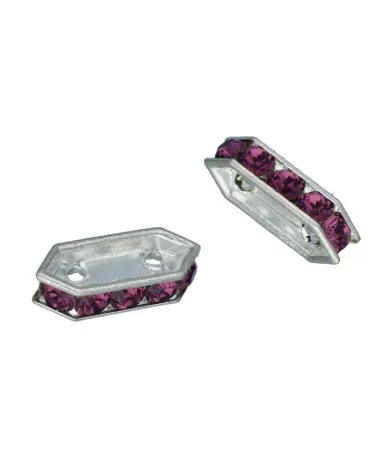 Swarovski Separador 77710 de 10x5mm Plateado/Amethyst Swarovski Separador 77710 de 10x5mm Plateado/Amethyst