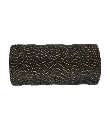Hilo Trenzado de Nylon 0,7mm - Negro y Oro (180 metros)