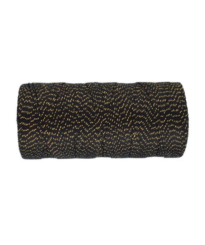 Hilo Trenzado de Nylon 0,7mm - Negro y Oro (180 metros) Hilo Trenzado de Nylon 0,7mm - Negro y Oro (180 metros)