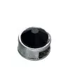 Pasador Zamak con Cristal Swarovski Jet de 8mm Agujero 6x2,5mm, Plateado | Tierra de Abalorios