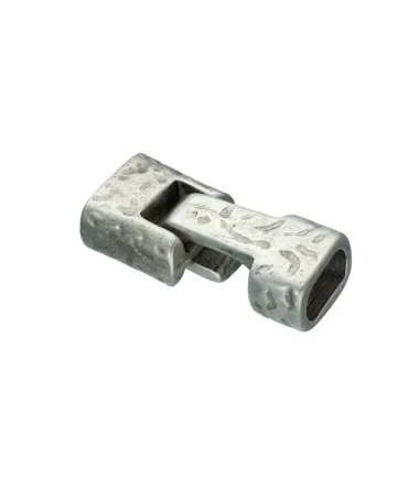 Cierre de Garfio 30x12mm Agujero 10x7mm, Plateado | Tierra de Abalorios